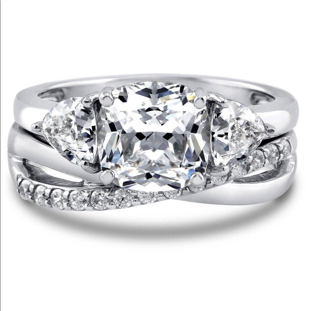 Cushion Cut , Cz Wedding ring set